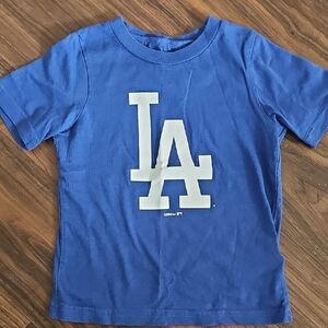 Blue Kids Dodger Shirt with LA Logo